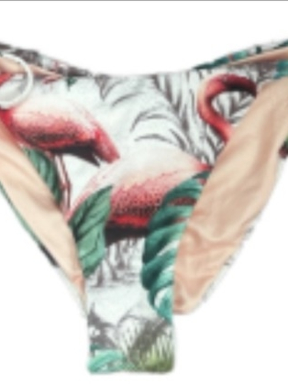 Agua Bendita Tropical Flamingo Bikini Bottoms in Pink & Green (code: 4061)
